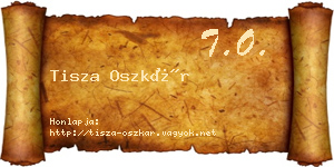 Tisza Oszkár névjegykártya
